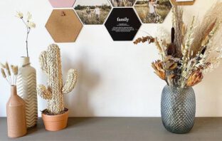 Hexagon foto muur